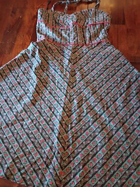 Morbid Threads Halter Midi Aline Dress